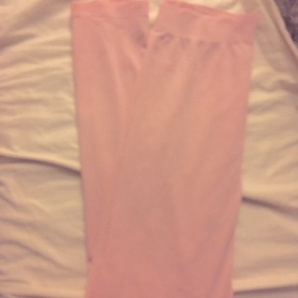 Pink spandex leggings